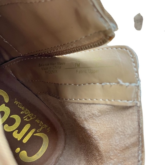 CIRCUS SAM EDELMAN PHEONIX Perforated Ankle Booties Boots Tan Beige Shoes sz 7 - Picture 14 of 16